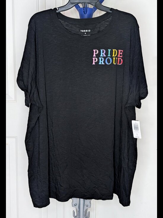 torrid Tops - Cute TORRID NWT Size 4 3X Black Tee PRIDE PROUD Stretch T-Shirt